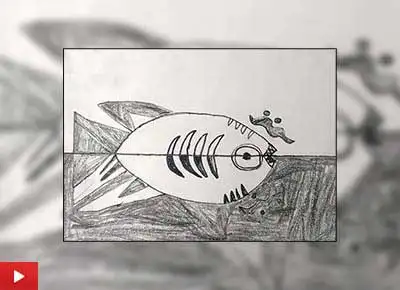 Positive Negative Artwork, painting by Aarav Mehta (8 years)