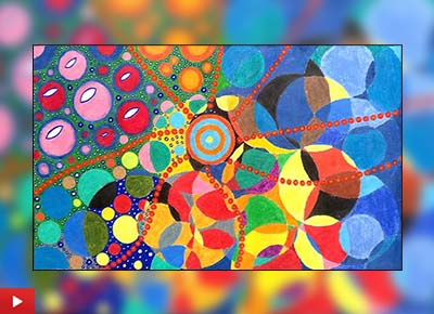 Universe of Circles, painting by Saumya Mittal (17 years)