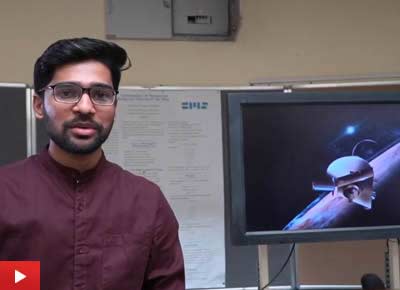 M.Tech. student Akshay Nadgire from CMS, Pune talks about his project