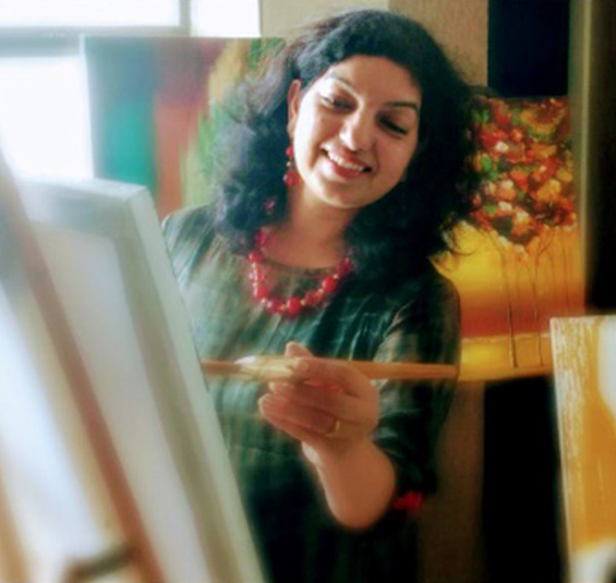 Pradnya Shah, painter of women and dance themes