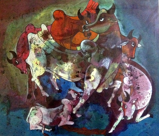 Bull, painting by Yasala Balaiah