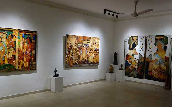 Ajanta paintings show by Vijay Kulkarni at Indiaart Gallery