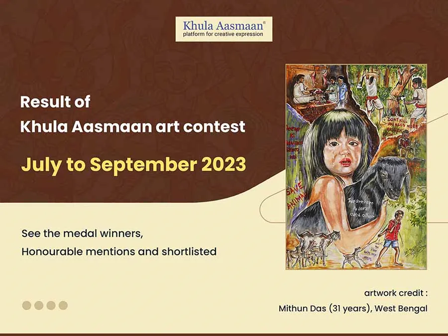 Khula Aasmaan Quarterly art contest result - July to Sept 23