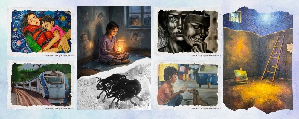 Shortlisted artworks from Khula Aasmaan art contest -  April to June 2026