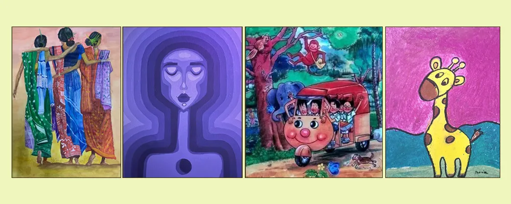 Shortlisted artworks from Khula Aasmaan art contest -  July to September 2025