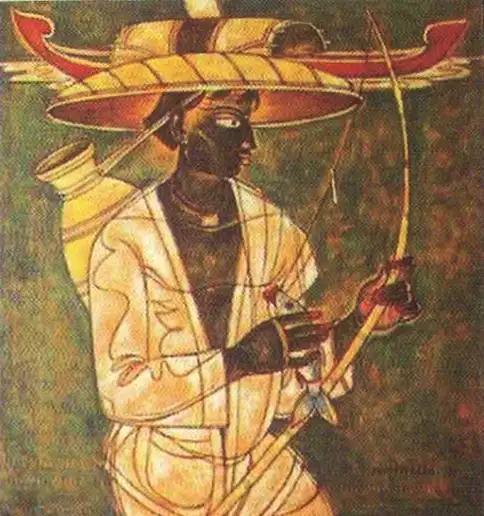 Fisher Man, painting by A. A. Almelkar