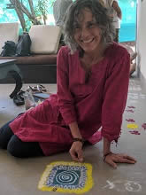 Participant enjoying the Rangoli workshop  at Indiaart Gallery - 4 