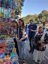 Russian Delegation Shopping near Sarasbaug, Pune