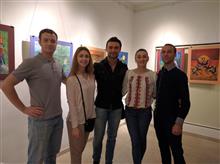Famous Russian singer Peter Zakharov and members of Russian Dance group Barynya at Indiaart Gallery