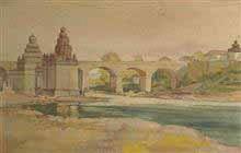The Bridge (Wai), Painting by D. C. Joglekar
