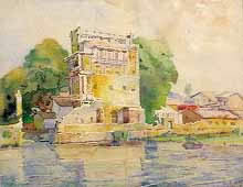 Landscape VI, Painting by Dattoba Dalvi, Watercolour on Paper, 9 X 12 inches