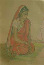 Awaiting, Painting by J D Gondhalekar