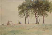 Landscape, Painting by J D Gondhalekar