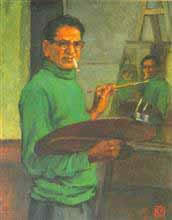 Self Portrait III 1981, Painting by J D Gondhalekar