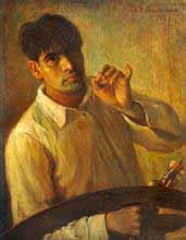 Self Portrait, Painting by J D Gondhalekar
