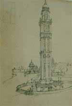 The Clock Tower, Painting by J D Gondhalekar