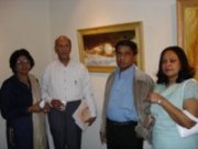 Mr. and Mrs. Kilpadi with Mr. and Mrs. Fernandes at Indiaart Gallery