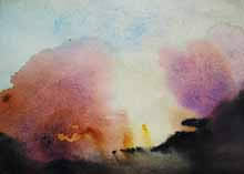 Landscape Painting by K. B. Kulkarni, Water Colour on Paper, 11.5 x 15.5 inches