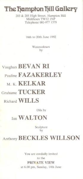 Group Exhibition at Middlesex University, UK - June 1992