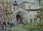 Trinity Church, Church Painting by M. K. Kelkar, Watercolour on Paper, 13.5 X 19