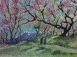 Almond Blossom, Kashmir, Kashmir & Himachal, Painting by M. K. Kelkar, Watercolour on Paper, 13.5 X 19.5