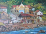 Gangotri, Kashmir & Himachal, Painting by M. K. Kelkar, Oil on Canvas, 22 X 30