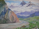 Himachal, Kashmir & Himachal, Painting by M. K. Kelkar, Watercolour on Paper, 22 X 30