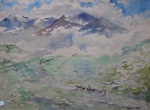 Himachal, Kashmir & Himachal, Painting by M. K. Kelkar, Watercolour on Paper, 22 X 30