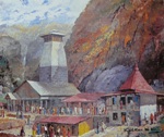 Jamnotri Painting by M. K. Kelkar, Kashmir & Himachal, Painting by M. K. Kelkar, Watercolour on Paper, 27 X 33.5
