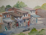 Kopari Shimla, Kashmir & Himachal, Painting by M. K. Kelkar, Watercolour on Paper, 11 X 15