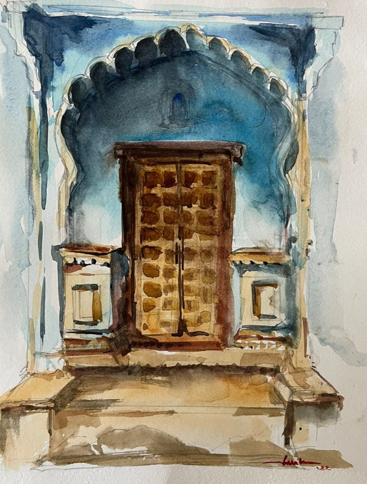 Painting by Varsha Shukla - The Door