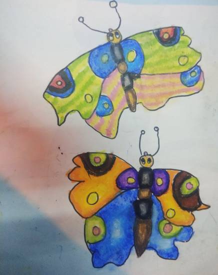 Painting by Krutika Laxman Bhatadye - Butterfly