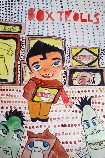 Painting by Manasvi Samir Ovalekar - Box Trolls
