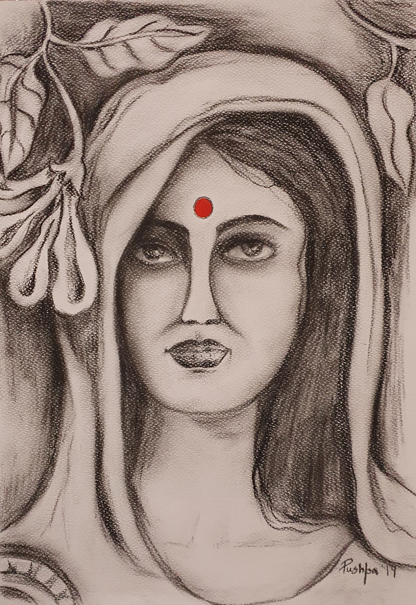 Painting by Pushpa Sharma - Face - 2