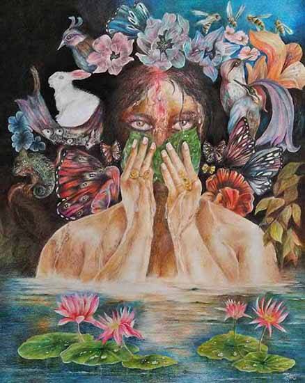 Paintings by Basab Dash - Mother of nature