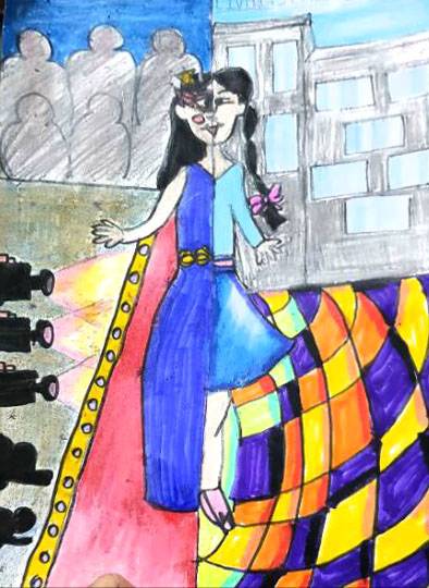 Painting by Janhvi Jeeban Mishra - Two lives in one body