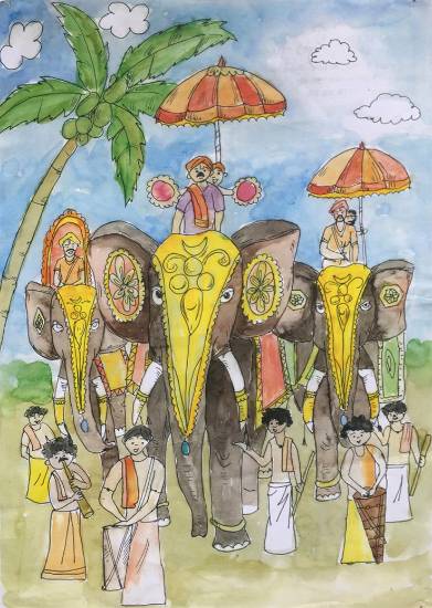 Painting by Pratyush Kuldeepsinh Jagtap - Baraat