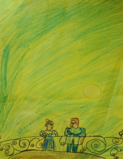 Painting by Aarnaba Yashvantsinh Mahida - Prince and Princess