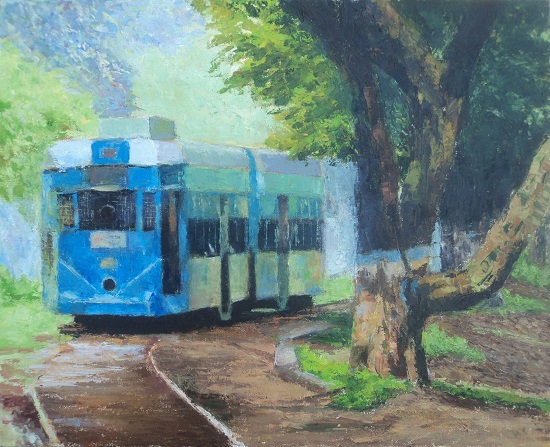 Paintings by Sangita Sarkar - Tram