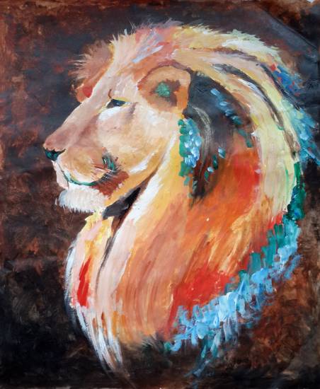 Painting by Uttkarsh Gupta - Lion