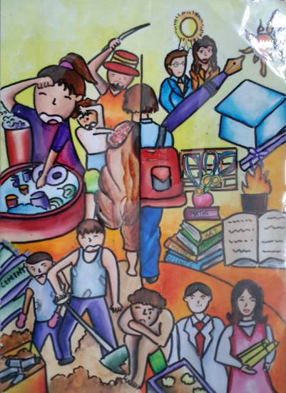 Painting by Barbie Chawla - Child labour