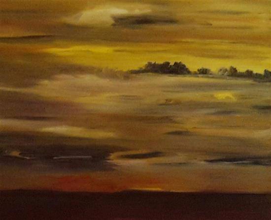Paintings by Amrita Banerjee - Falling dusk