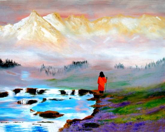 Painting by Nayaswami Jyotish - O, God Beautiful