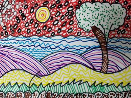 Painting by Ritisha Goyal - Pattern Drawing