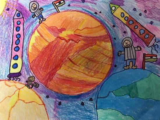 Painting by Ritisha Goyal - Outer space