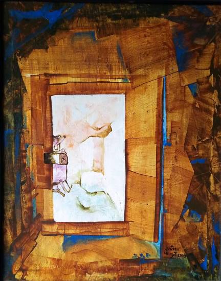 	Open Door, painting by Satish Pimple