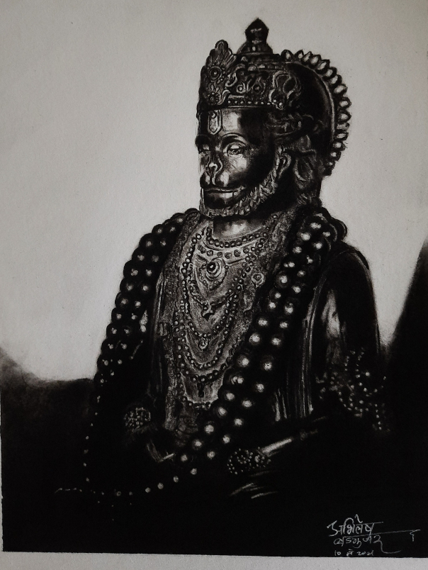 Painting by Abhilesh Badgujar - Hanuman