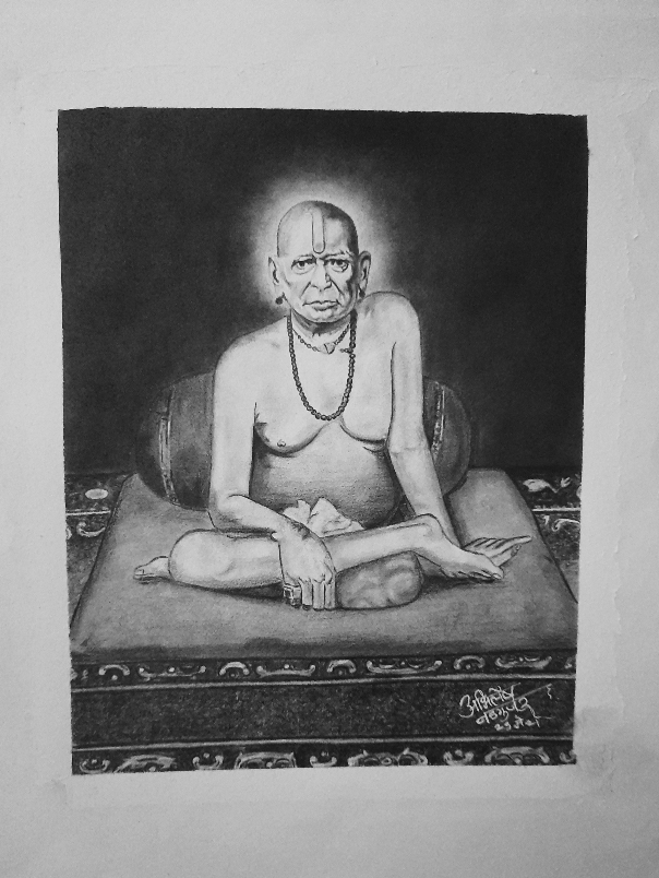Painting by Abhilesh Badgujar - Shree Swami Samartha