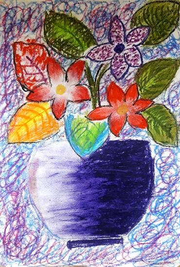 Painting by Anuri Madhuashis - Flower vase