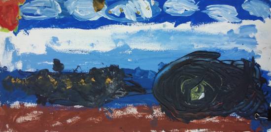 Painting by Kimaya Sunil Kulkarni - Underwater cave